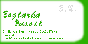 boglarka mussil business card